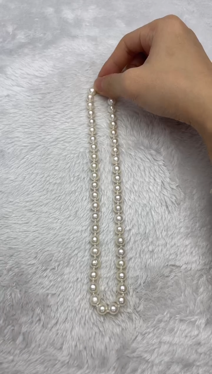 项链银S925镶嵌海水珍珠AK8-8.5mm