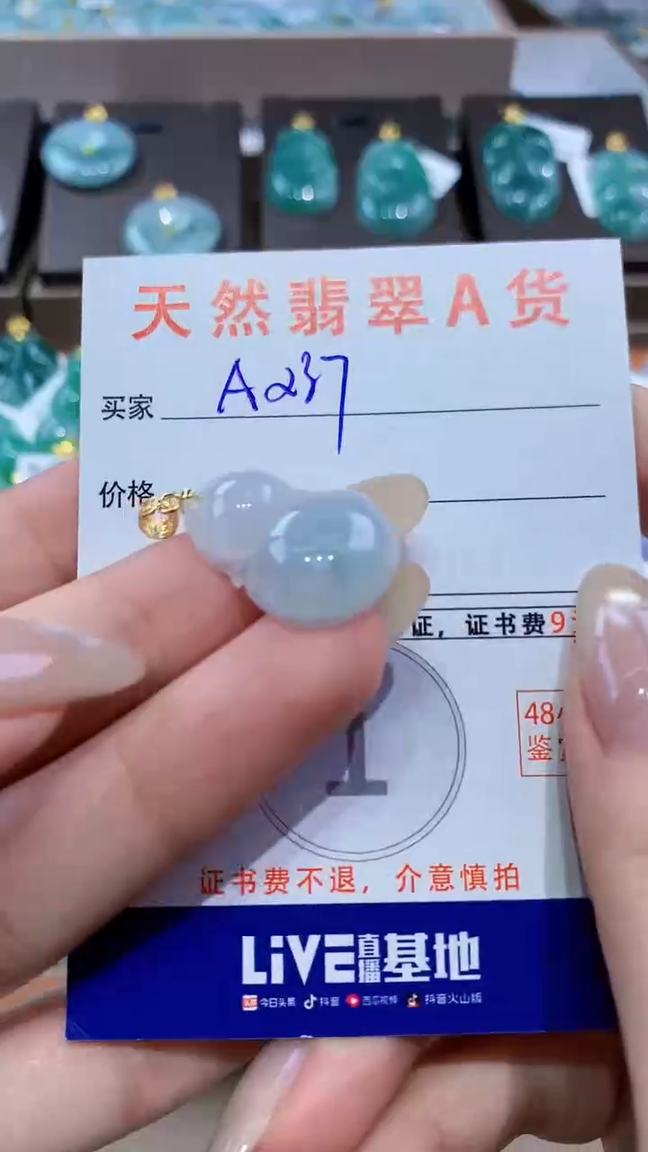 颈饰未镶嵌翡翠天然缅甸翡翠A货挂件 