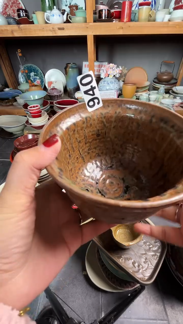 瓷片用*940陶泥流釉葫芦碗