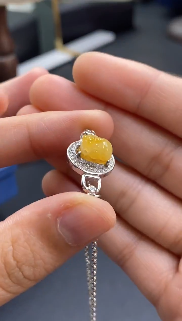 颈饰银S925镶嵌翡翠15604