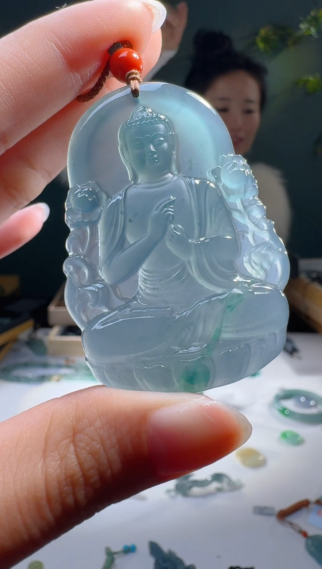 【闪购商品】翡翠颈饰未镶嵌天然A货翡翠大日