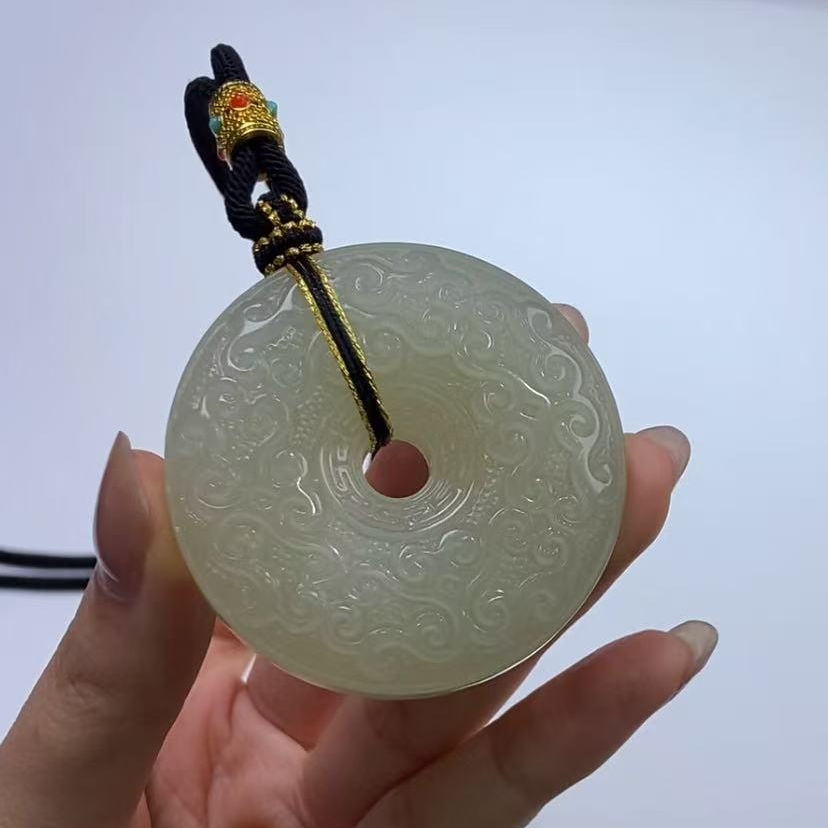 291591/和田玉仿古平安扣吊坠   多样性一件发