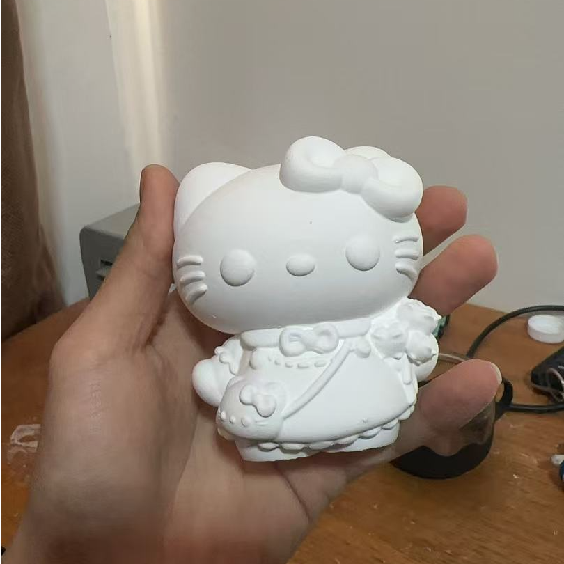上新！！爆款3D立体大头手捧花KT猫香薰石膏娃娃儿童情侣绘画涂鸦玩