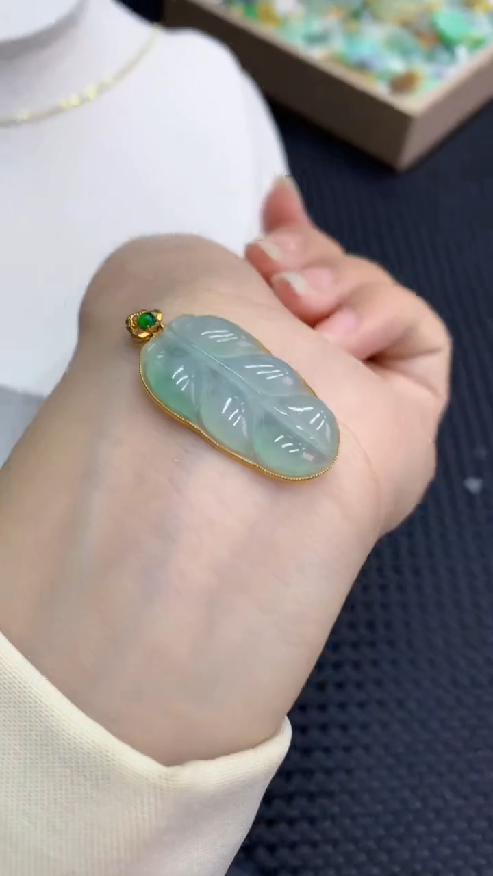 【闪购商品】翡翠颈饰18K金镶嵌            8