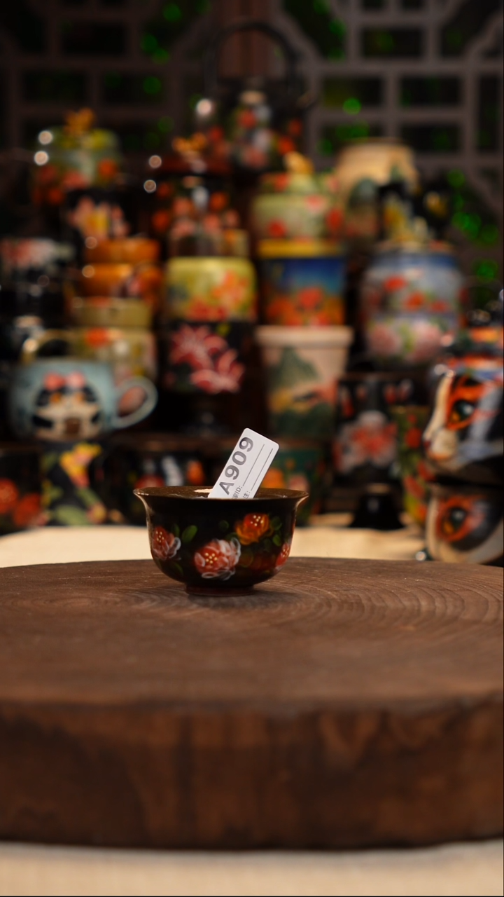 油画  手绘釉下彩909