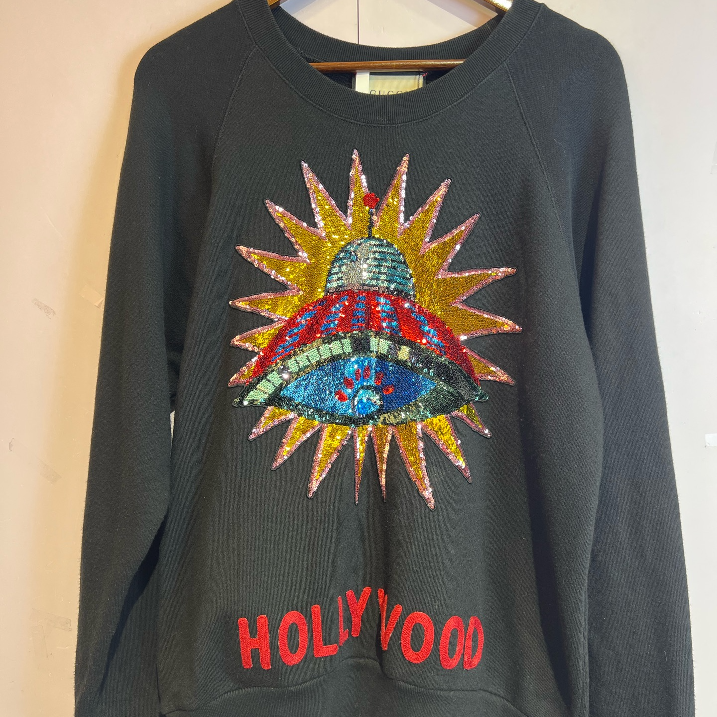 99新 GUCCI/古驰 02569 亮片重工圆领卫衣 S码 