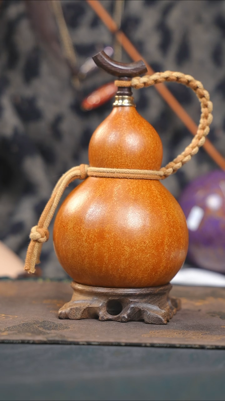 【闪购商品】RX154大漆酒葫芦不包手串及旋转底座