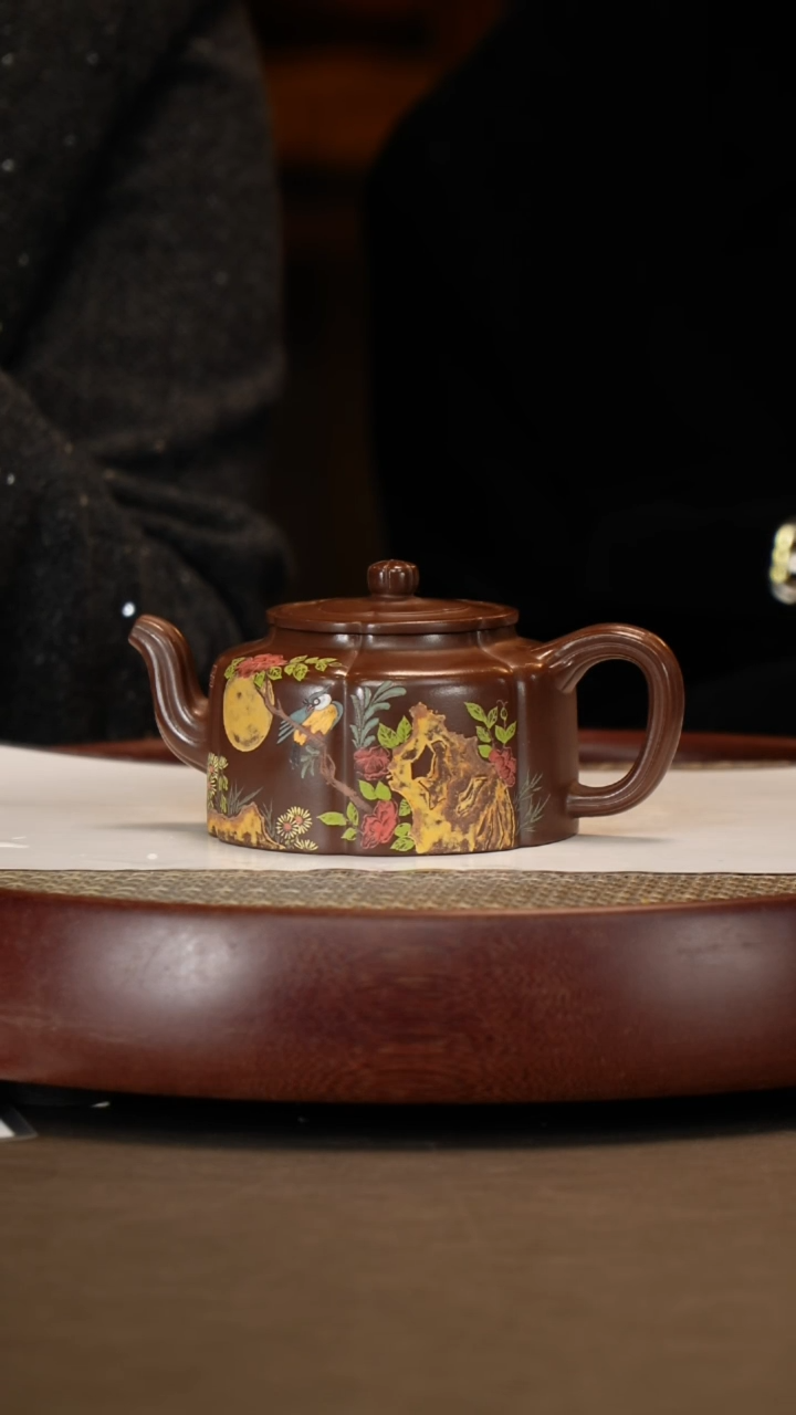 【闪购商品】紫砂茶壶【王芳】寅春紫泥梅花周盘  300CC