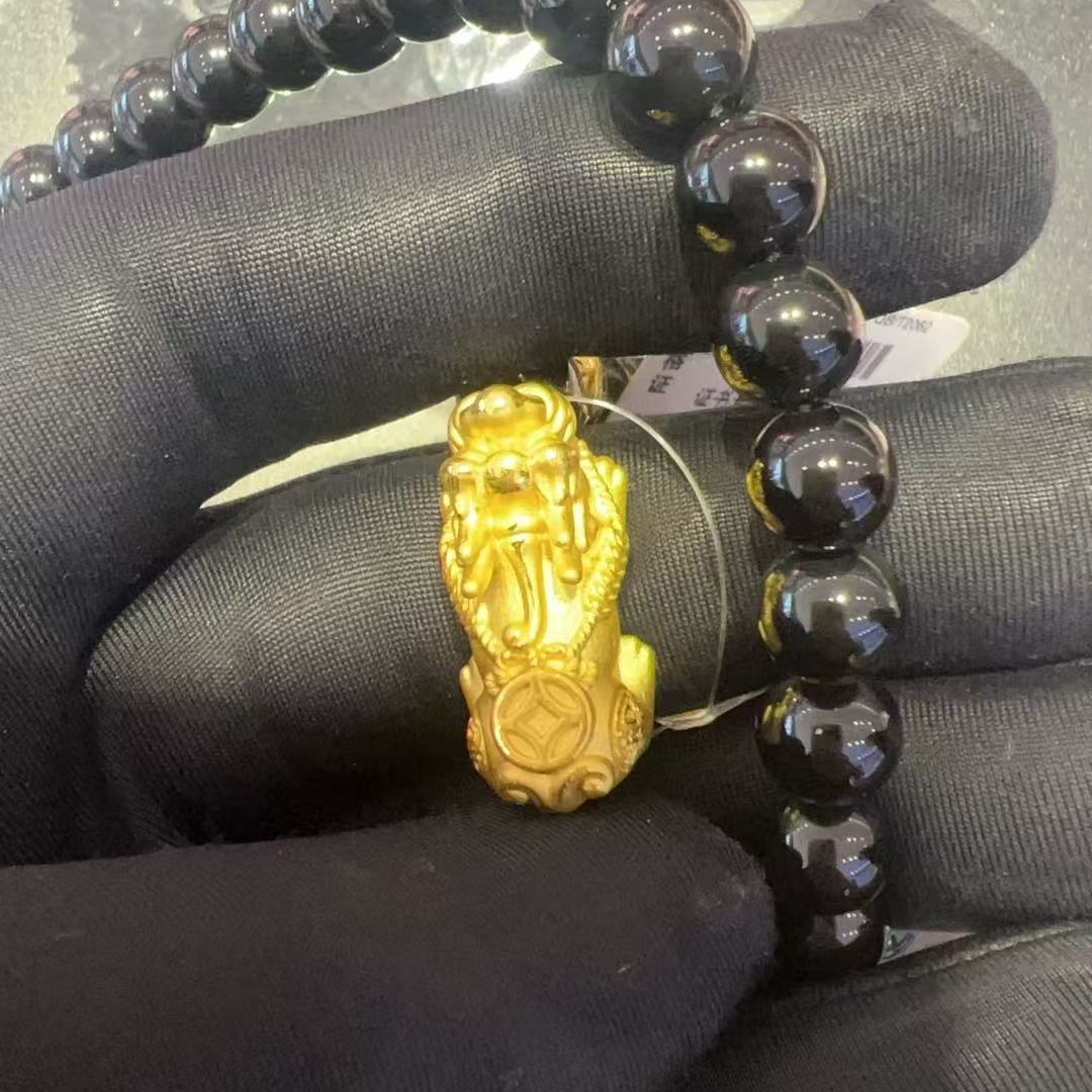 红飞珠宝足金手串