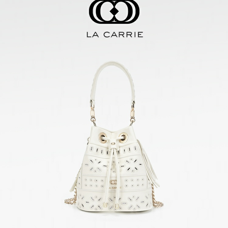 意大利La Carrie国际轻奢品牌女包2025镂空单肩斜挎手提包水桶包