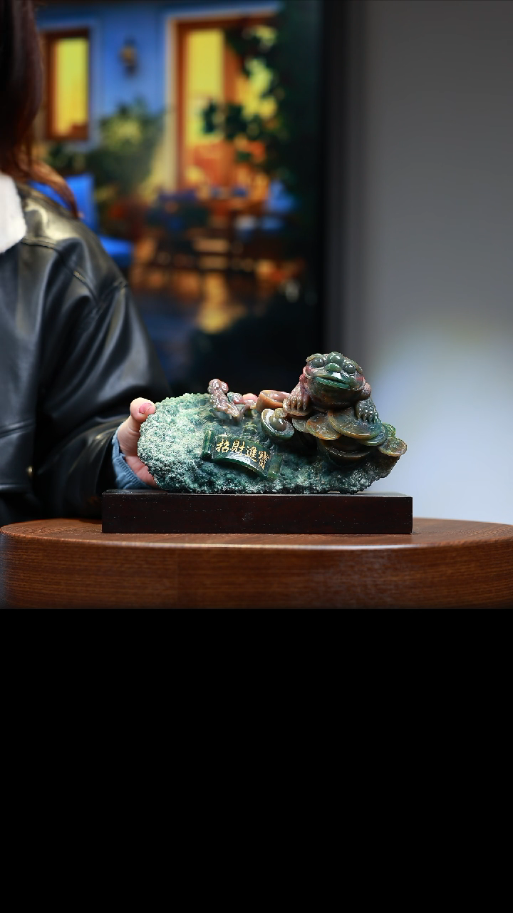 【闪购商品】玛瑙/玉髓摆件未镶嵌玛瑙三脚金蟾