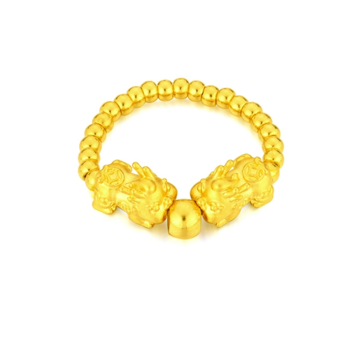 【陈晨专享】足金999饰品 双貔貅配件 PH 5177