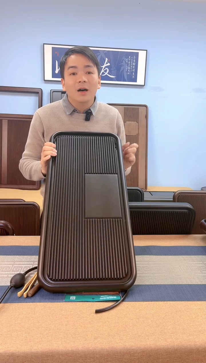 【闪购商品】凌龙黑色款式茶盘70*32*4