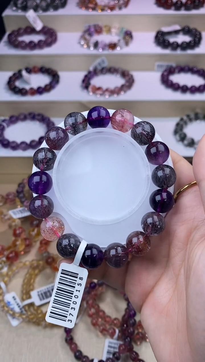 水晶手链未镶嵌黑加仑超七12m+