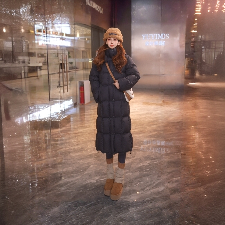 【三折叠】显瘦神器极寒加厚-帽子可脱卸鸭绒服