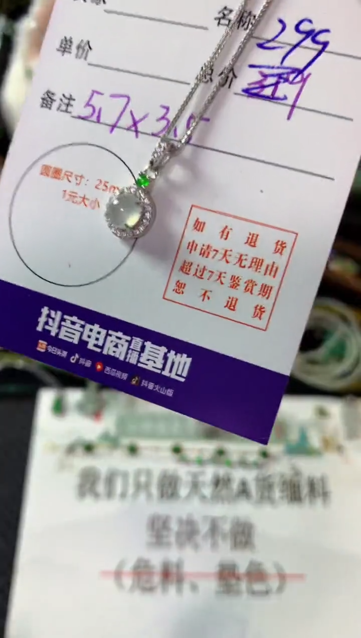 颈饰银S925镶嵌翡翠翡翠