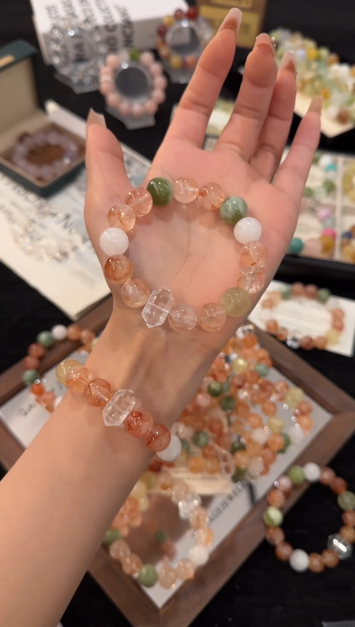 未镶嵌手链水晶胶花多宝x3328