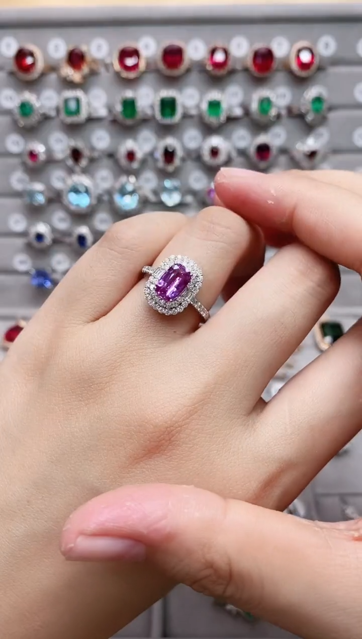 【闪购商品】彩色蓝宝石18K金戒指18K金镶嵌·