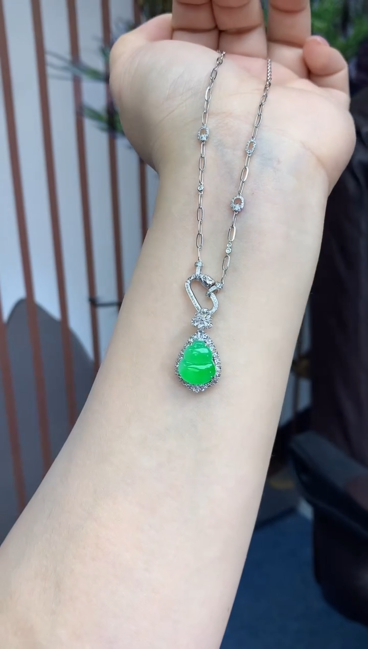 【闪购商品】翡翠颈饰18K金镶嵌656-中国好珍宝