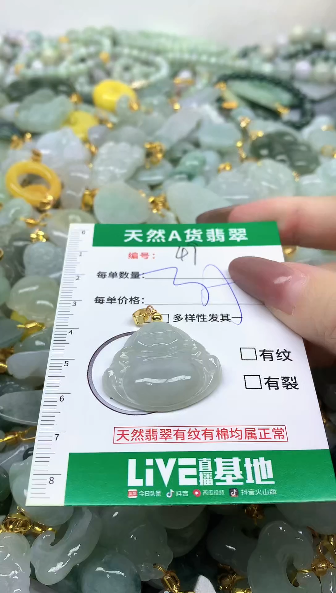 颈饰未镶嵌翡翠纯天然缅甸A货翡翠-49