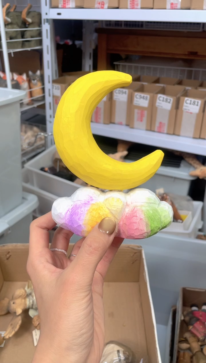 木慕*雾七彩云木雕摆件