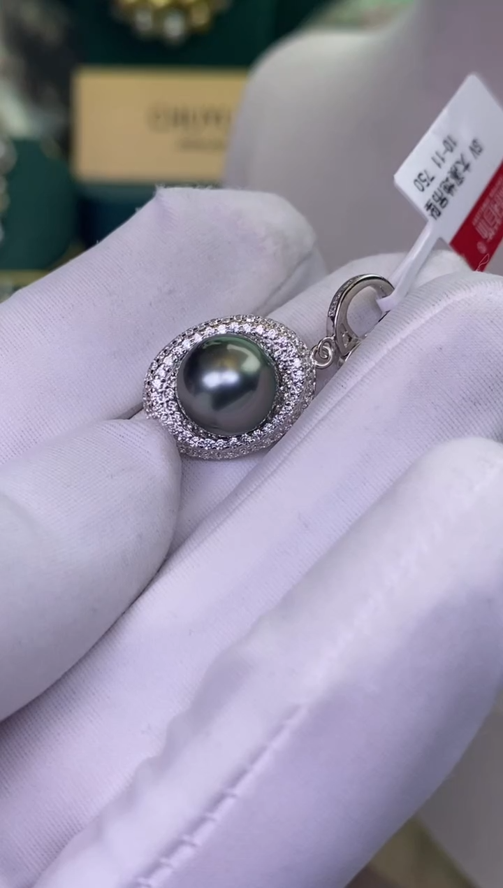 海水珍珠银S925镶嵌颈饰1