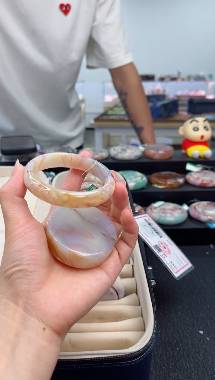 石英质玉手镯未镶嵌58圈口（赠品镯心）3572241