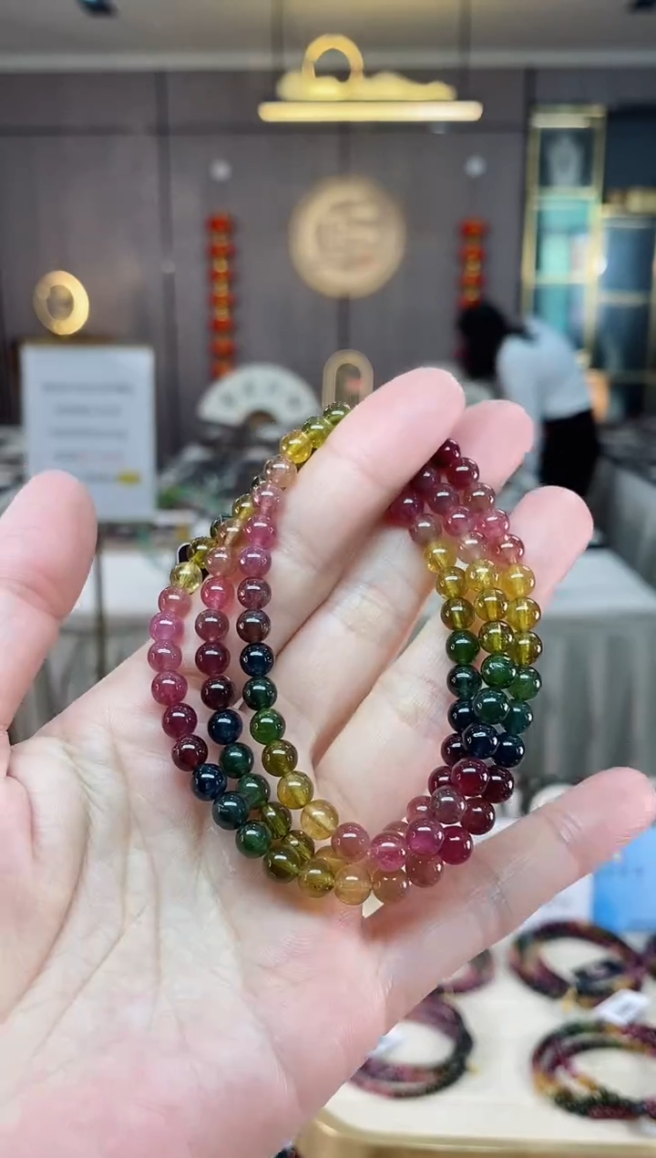 【闪购商品】碧玺三圈手串未镶嵌（多样性发一条）xion