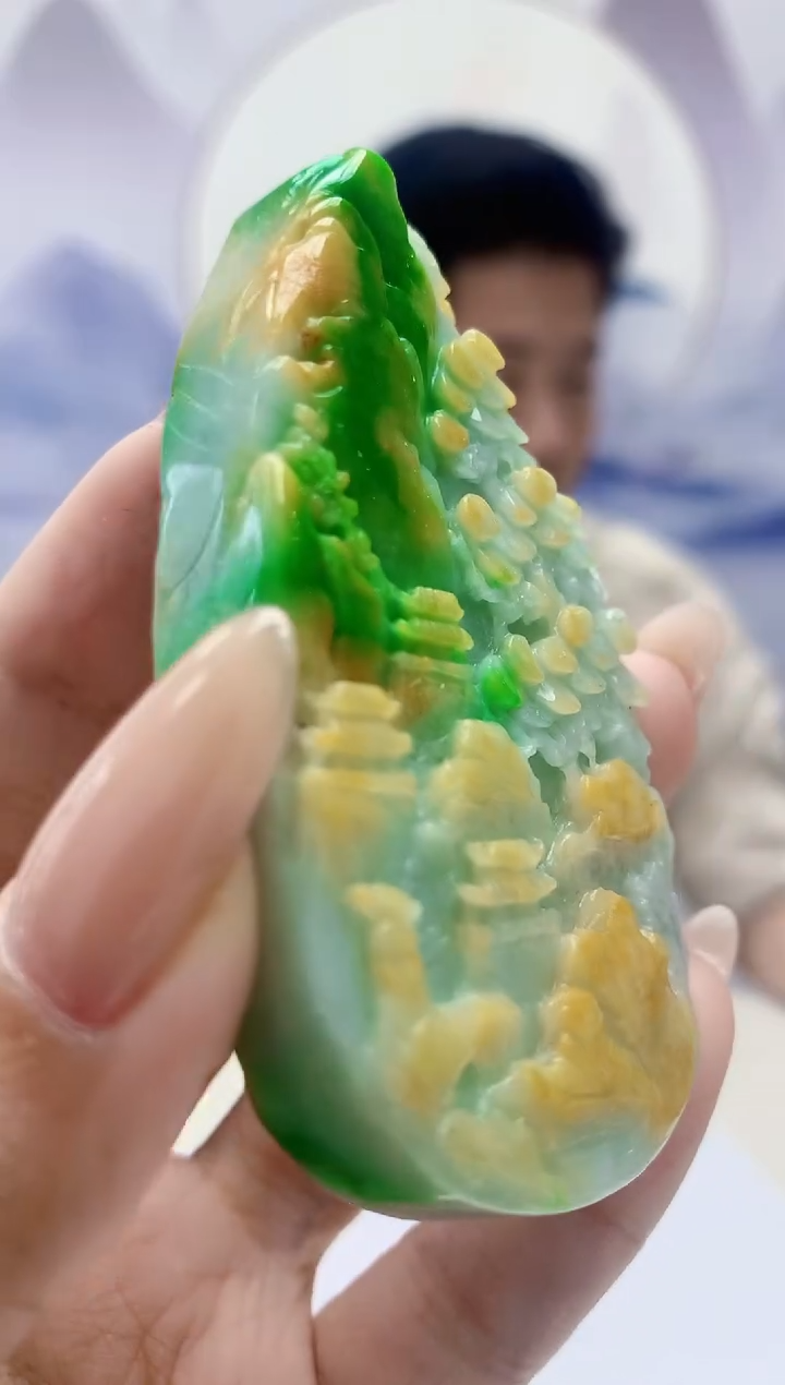 定制翡翠未镶嵌4917xx-毛货挂件53