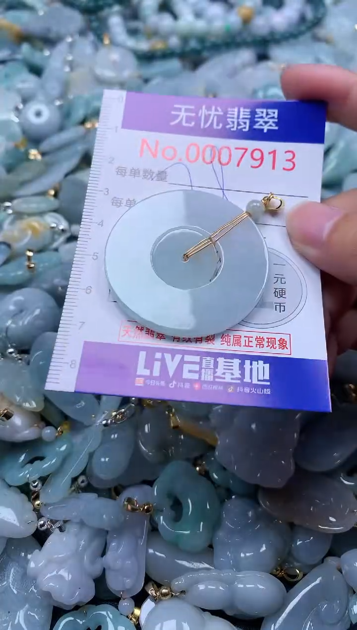 翡翠未镶嵌吊坠(不含链)7913