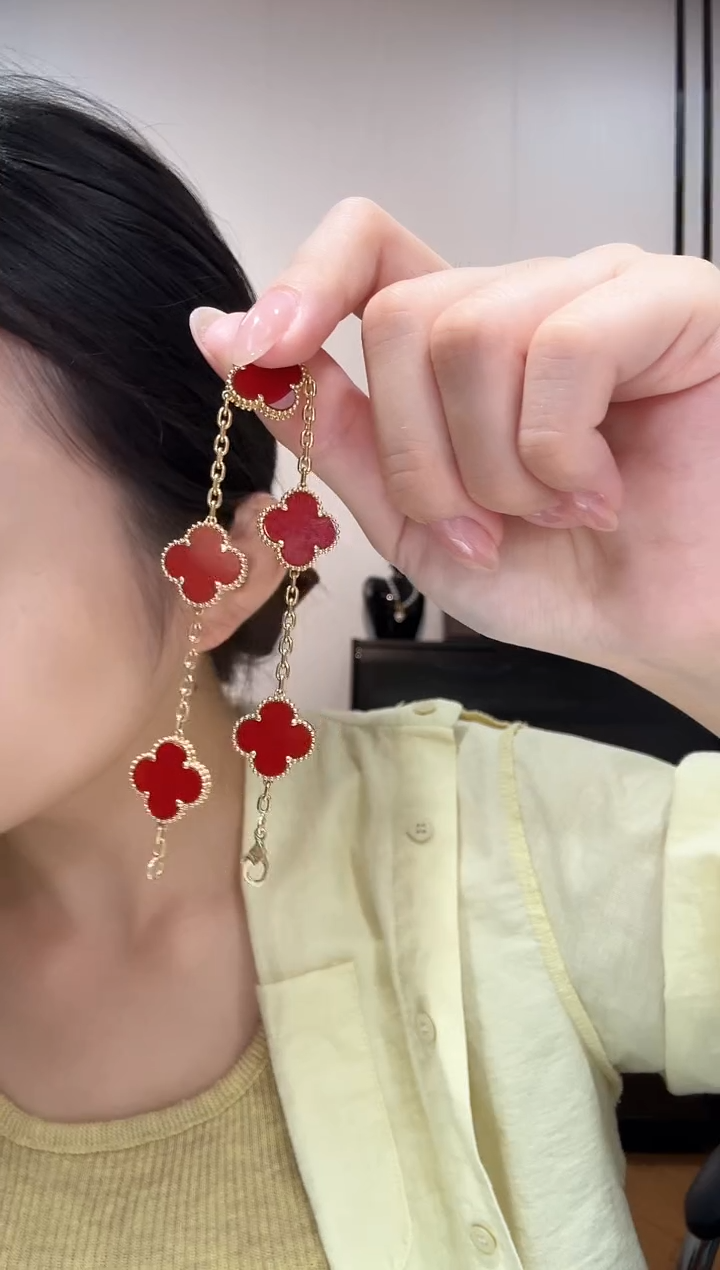 玛瑙/玉髓手链18K金镶嵌红色k黄，五花手链GHJ24版