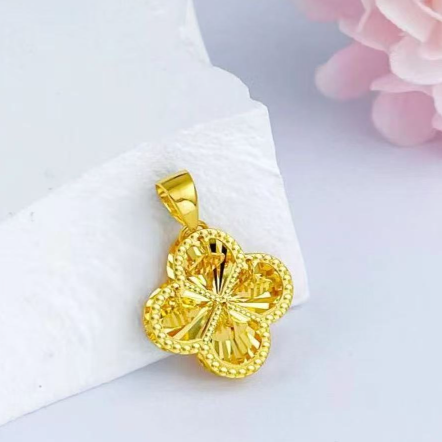 SUNFEEL/赛菲尔【活动大促】足金999四叶草黄金吊坠精致高级气质