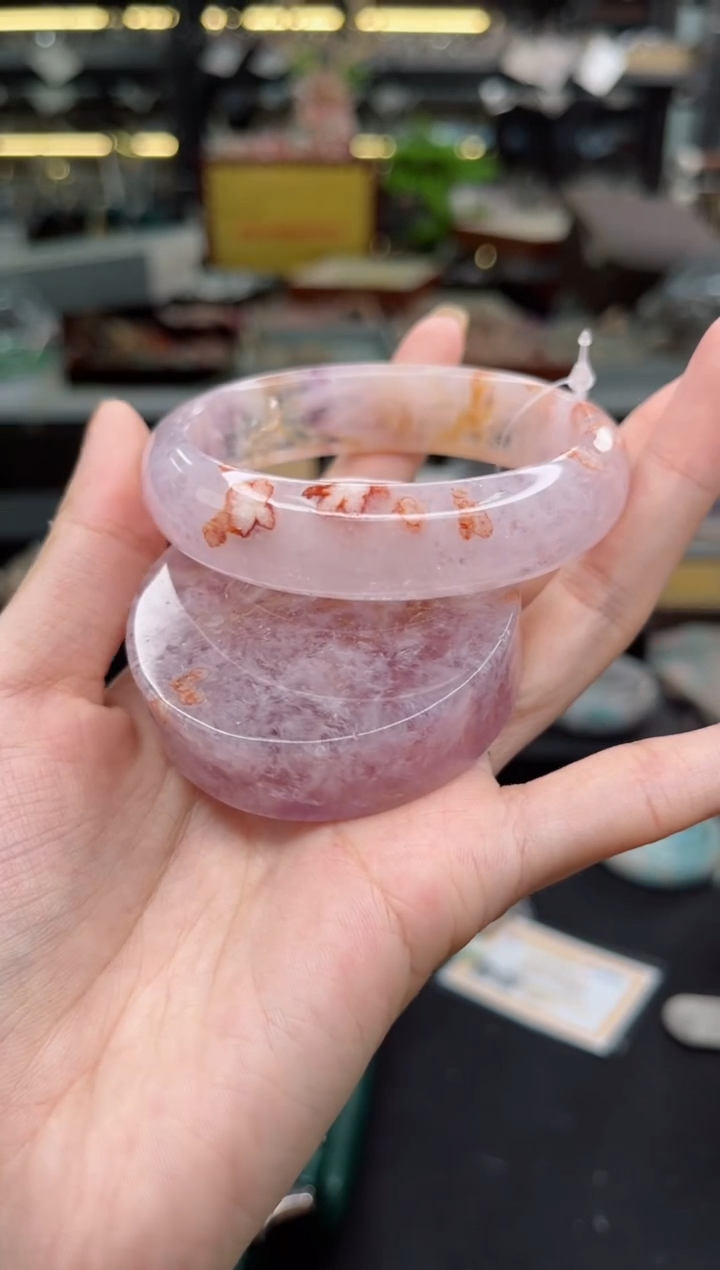 【闪购商品】石英质玉手镯未镶嵌57圈口（赠品镯心）2S957236