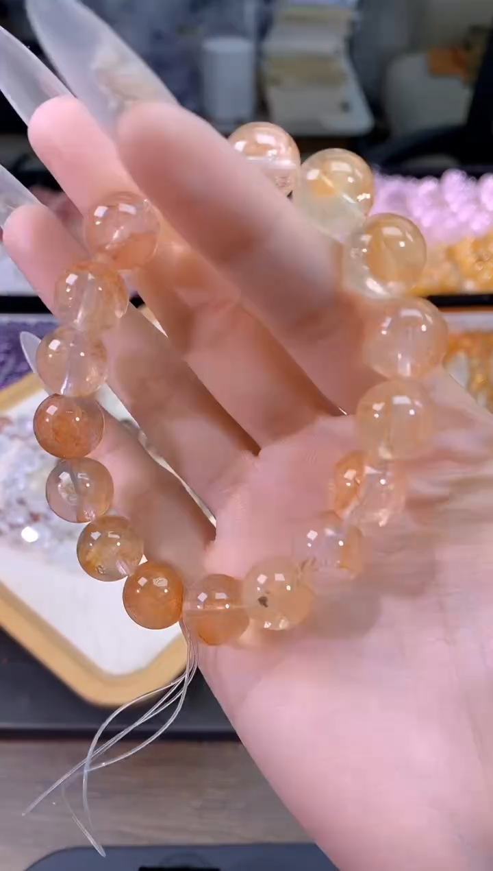 【闪购商品】水晶手链未镶嵌锦鲤胶花浓12mm