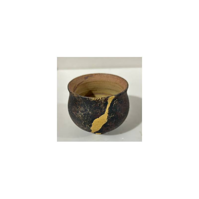 【九姐爱喝茶】黑底豆蔻金炉式杯-底款观山色（观山色0013）