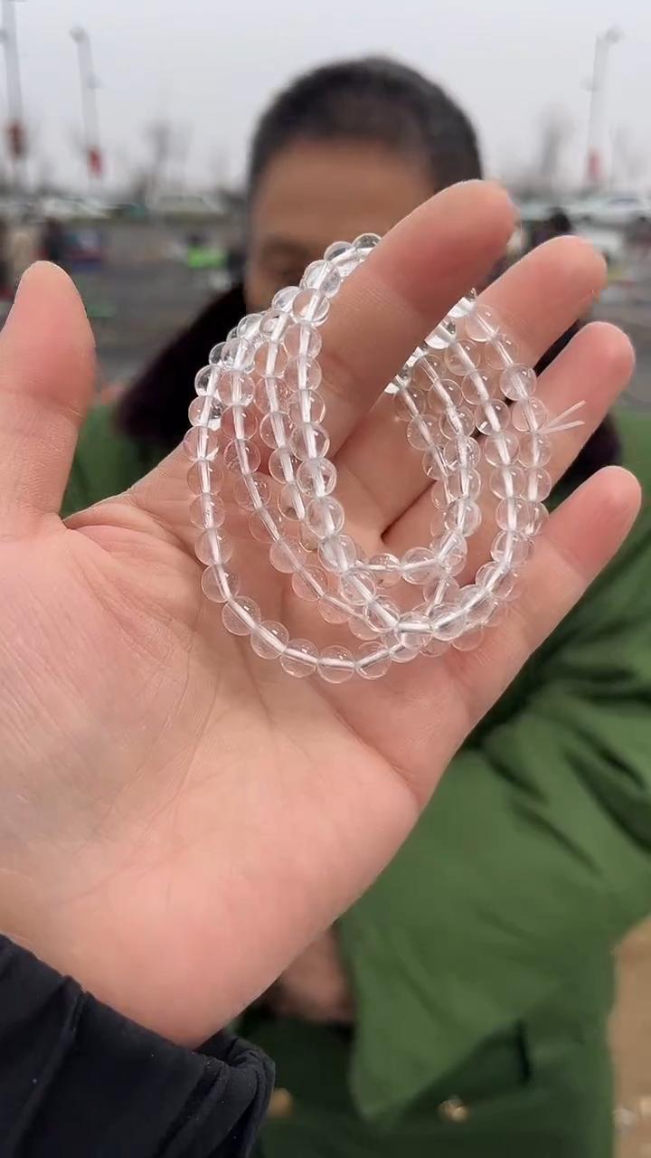 【闪购商品】水晶手链未镶嵌天然手串多样性发一6mm