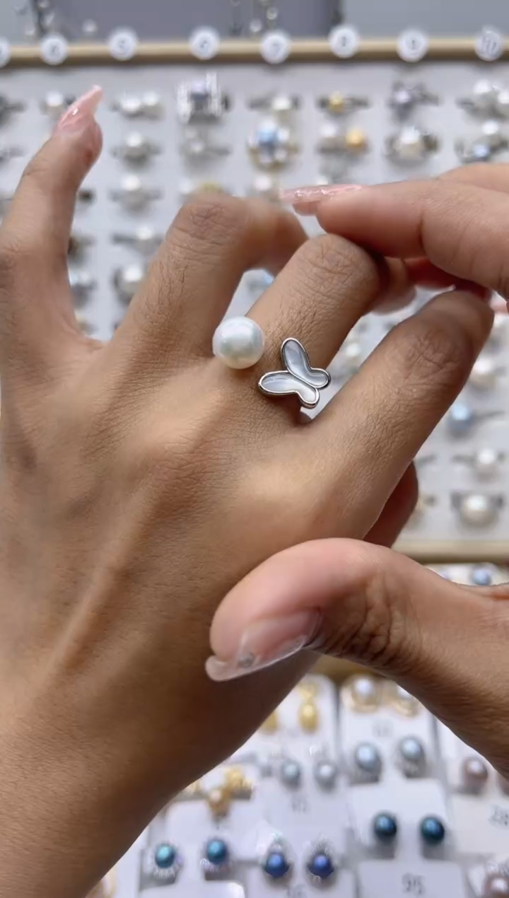 【闪购商品】淡水珍珠戒指合金20