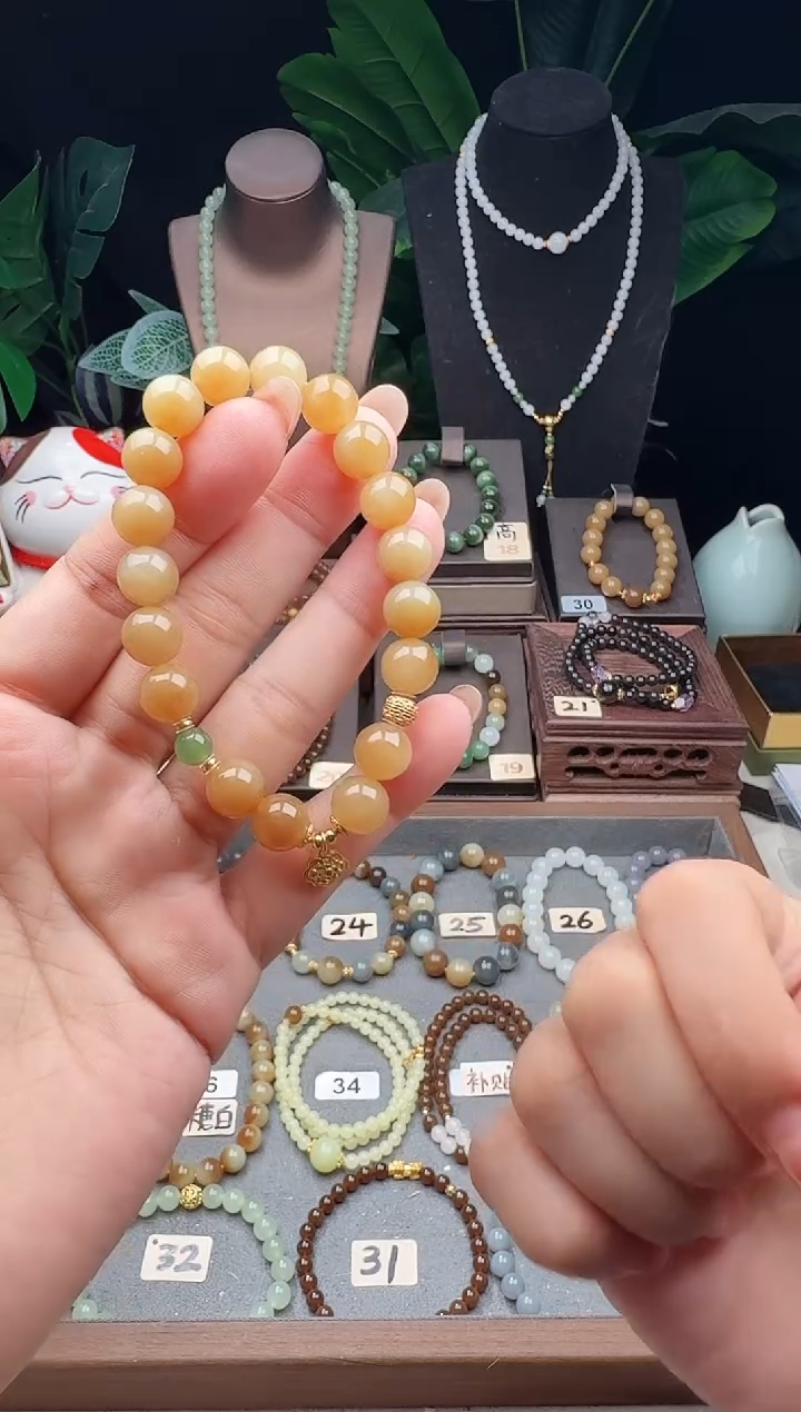 未镶嵌手串和田玉10m左右糖玉手串