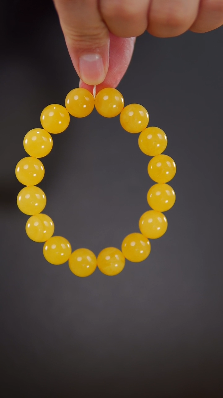 未镶嵌蜜蜡手绳20.6焦皮料圆珠手串