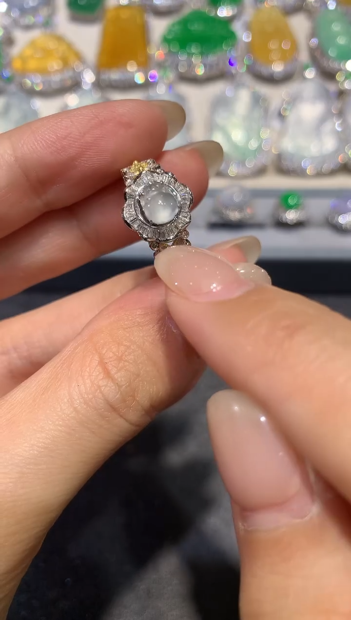 【闪购商品】翡翠戒指18K金镶嵌q156多样性一件发货