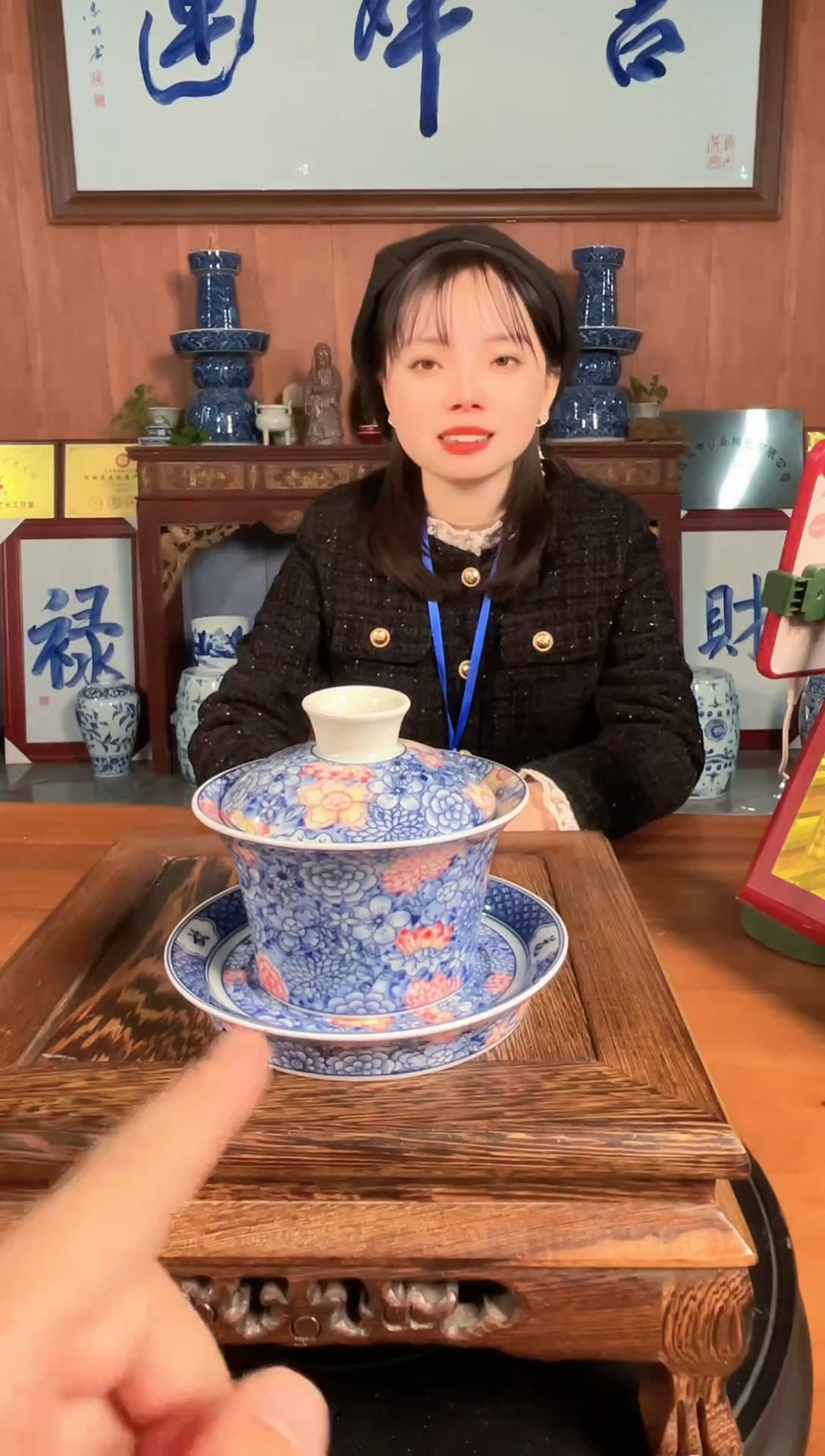 杯子陶景德镇盖碗