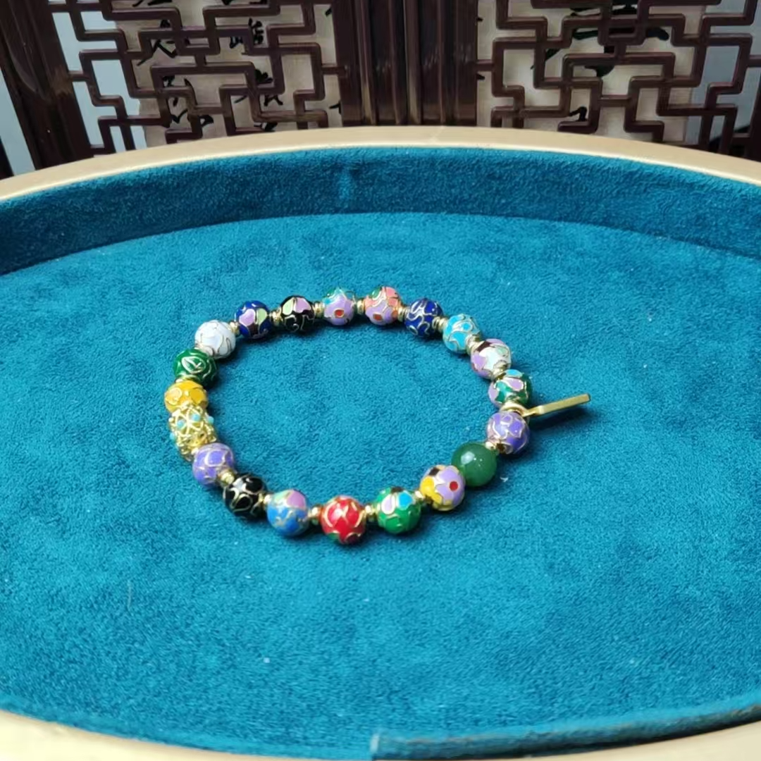 和田玉----珐琅手串