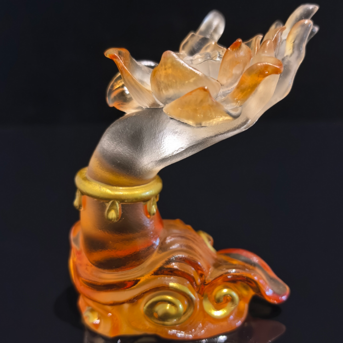 留器琉璃佛手香插-橙色BL0034
