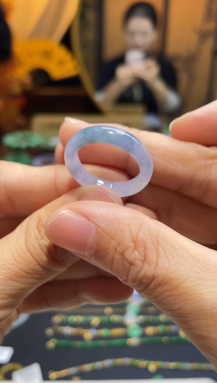 颈饰未镶嵌翡翠指环17-18圈口