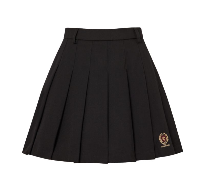 POLOWALK2025秋季新品女装短裙百褶裙百搭减龄简约时尚