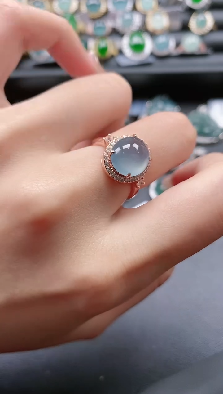 【闪购商品】翡翠戒指银S925镶嵌51511