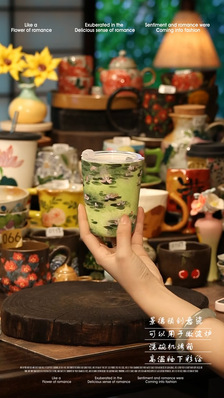 陶瓷景德镇高温釉下彩手工手绘款式