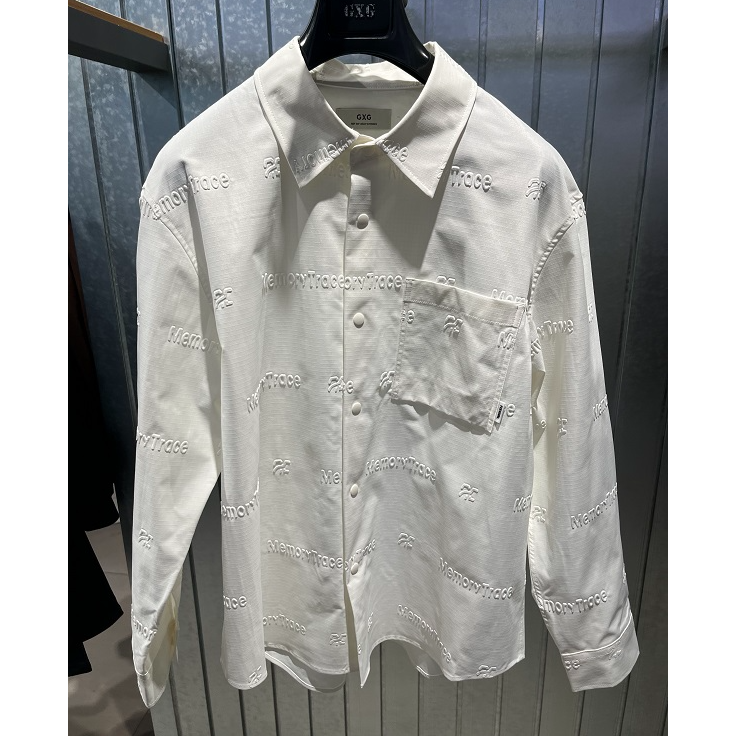 G25X031021  2025春季新品商场同款男士翻领寸衫白色时尚印花