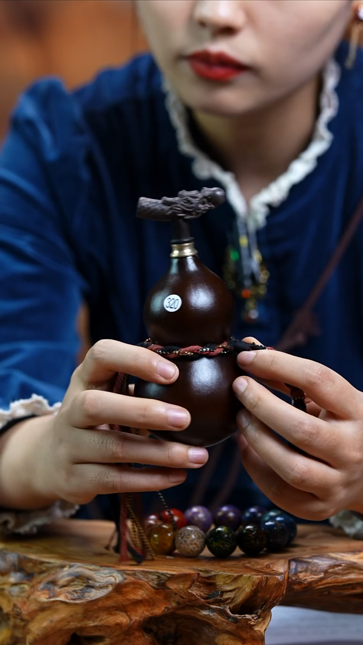 【闪购商品】320—光岳葫天然大漆酒葫芦不含漆珠