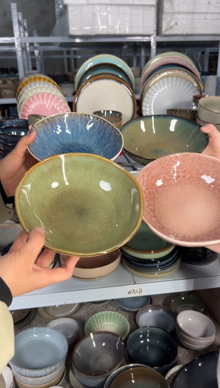 陶瓷外贸尾货瑕疵满20包邮X4菜碗组合